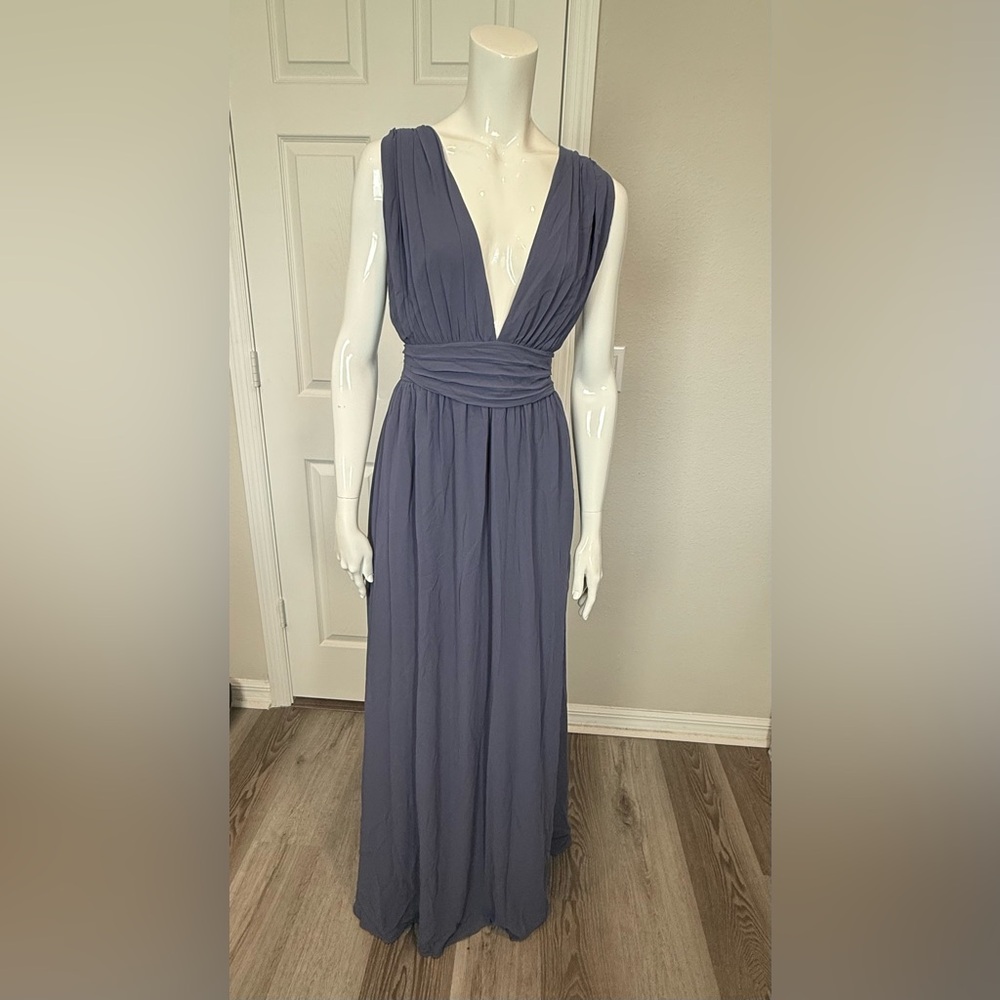 Lulus Heavenly Hues Denim Blue Maxi Dress